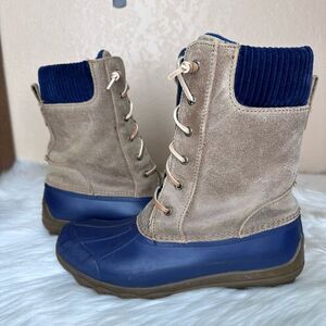 SPERRY TOP SIDER SYREN MISTY Women's Waterproof Duck Fleece Lined Boots Size 8